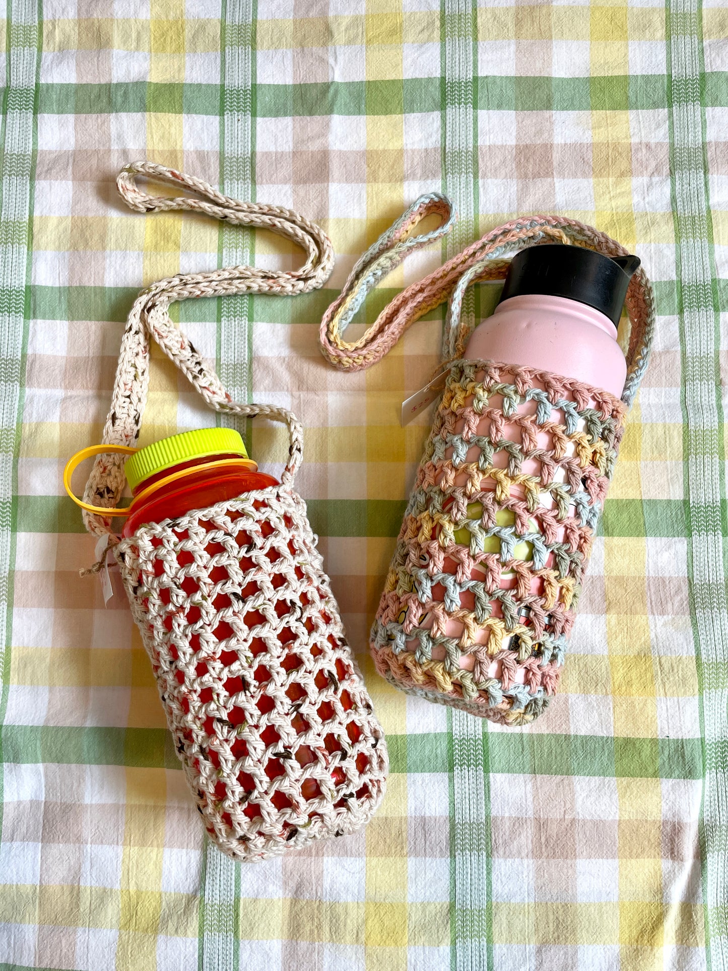 Crochet Mesh Water Bottle Holder