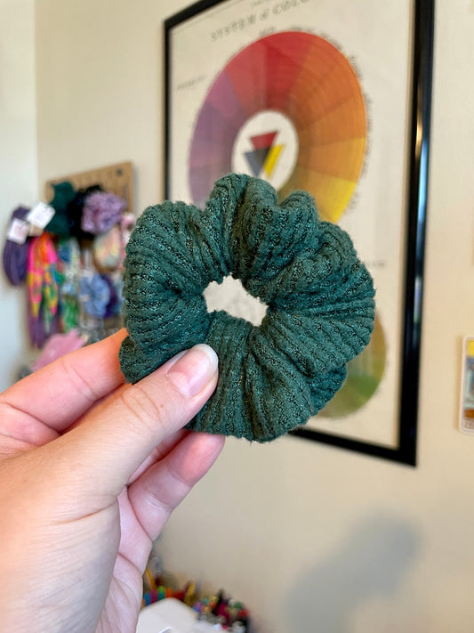 Forest Green Waffle Scrunchie - Regular