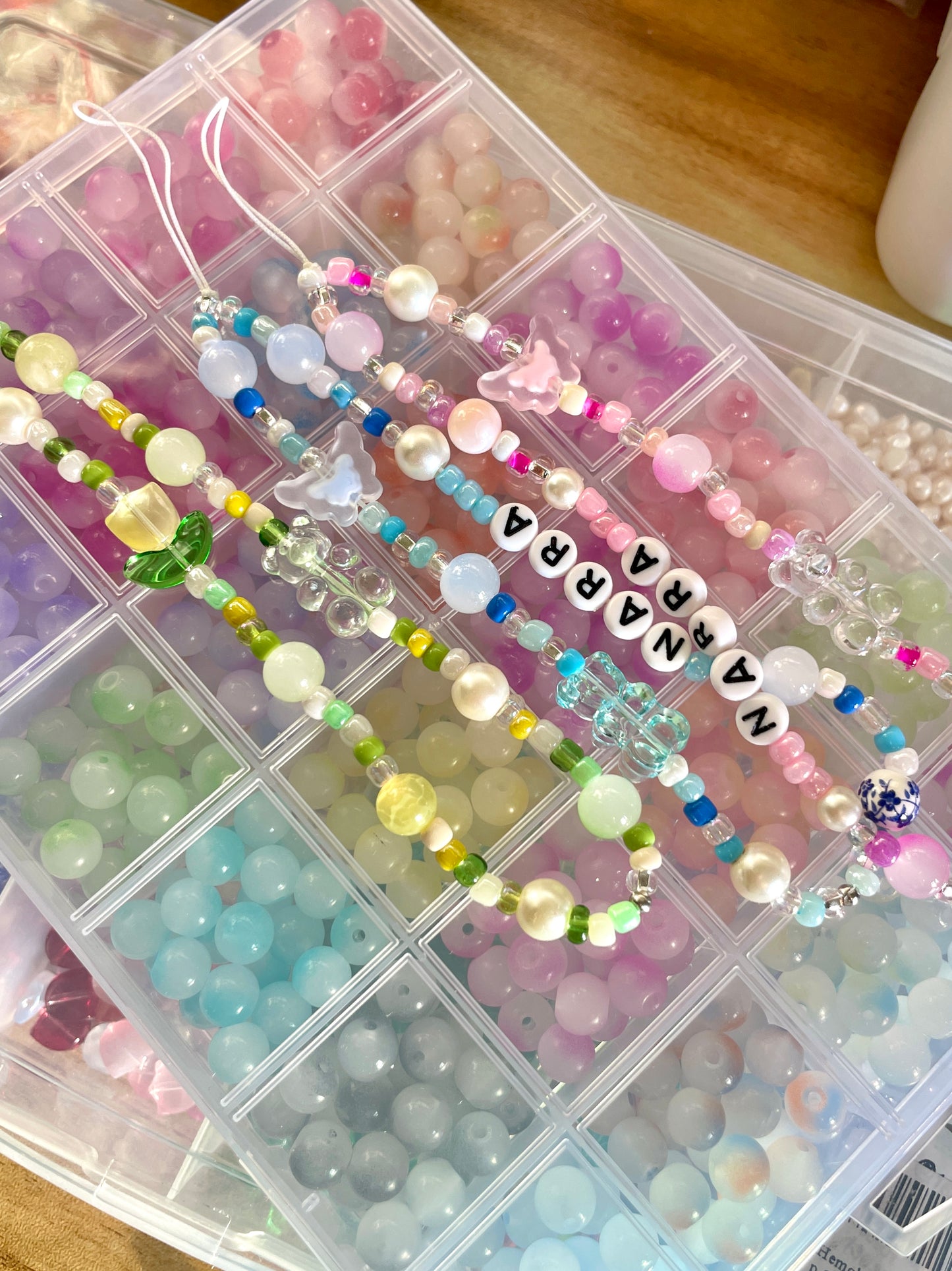 Mixed Bead Phone Straps (Personalization Available)